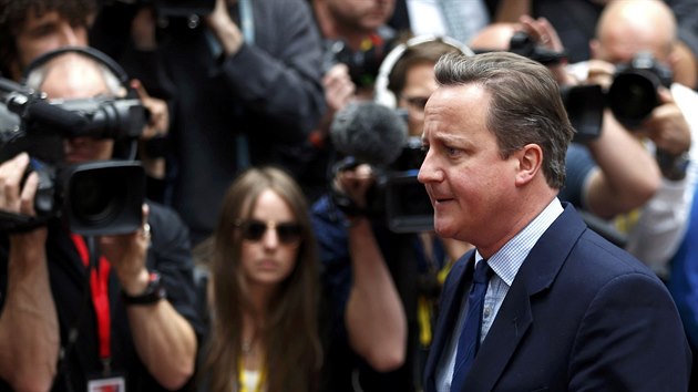 Britsk premir David Cameron pichz na jednn o takzvanm brexitu v Bruselu. (28. ervna 2016)