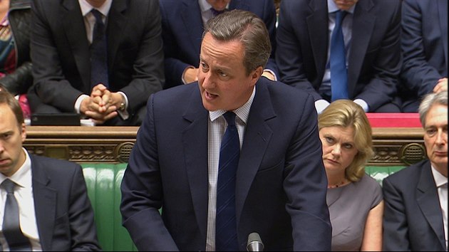 Britsk premir David Cameron en ve Westminsteru (29. ervna 2016)
