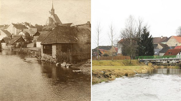 Doln Dvoit kolem roku 1910 a na aktulnm snmku