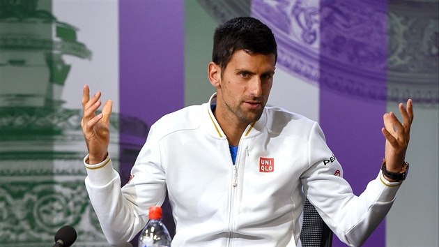 Novak Djokovi ped startem Wimbledonu.