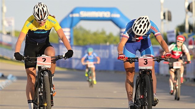 esk bikerka Barbora Prudkov skonila na MS v Novm Mst na Morav pt ve sprintu.