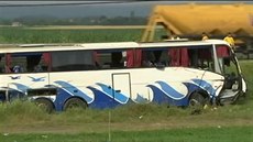 Slovenský autobus havaroval na srbské dálnici mezi mstem Aleksinac a obcí...
