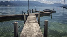Letní večer u rakouského jezera Attersee. Letní večer u rakouského jezera Attersee.