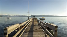 Letní večer u rakouského jezera Attersee. Letní večer u rakouského jezera Attersee.