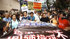 Protesty v Hongkongu.