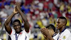 Fotbalisté Kolumbie slaví na turnaji Copa América zisk bronzových medailí. Fotbalisté Kolumbie slaví na turnaji Copa América zisk bronzových medailí.