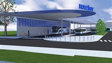 Plánovaná podoba autobusového nádraží v Holešově. Plánovaná podoba autobusového nádraží v Holešově.