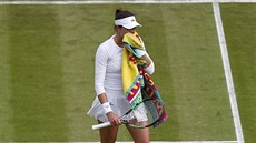 KONEC. panlská tenistka Garbie Muguruzaová schovává tvá v runíku, ve...