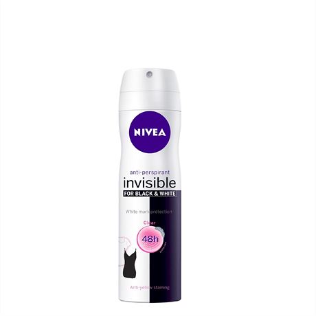 Antiperspirant ve spreji NIVEA Invisible for Black & White, 88 K