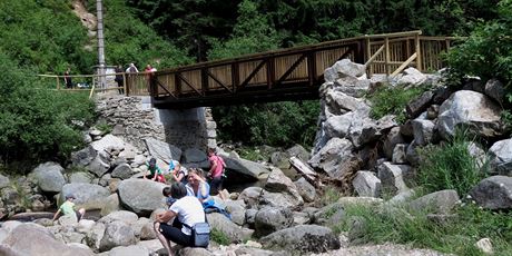 V Antýglu u Srní oteveli nový most pe eku Vydru.