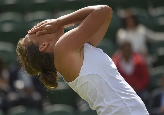 NEDAÍ SE. Barbora Strýcová ve 3. kole Wimbledonu nestaila na Jekatrinu...