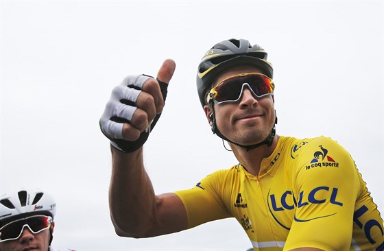 Peter Sagan v dresu lídra Tour de France 