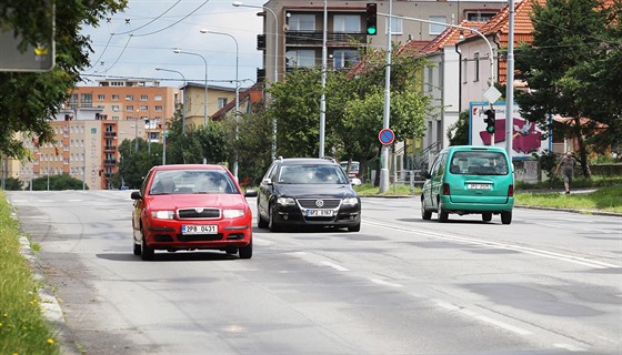 Dlouhá ulice v Plzni. 