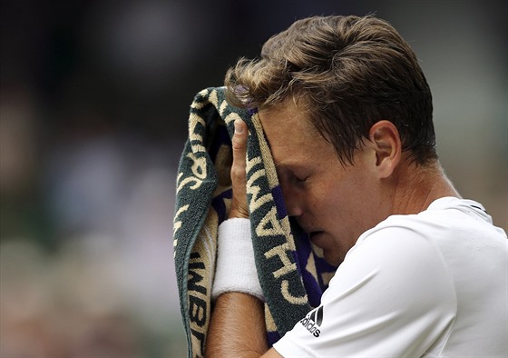 Tomá Berdych v semifinále Wimbledonu