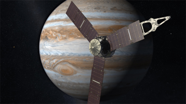 Sonda Juno u planety Jupiter (ilustrace) Sonda Juno u planety Jupiter (ilustrace)