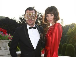 Leo Mare a Monika Koblíková na party (Karlovy Vary, 5. ervence 2016)