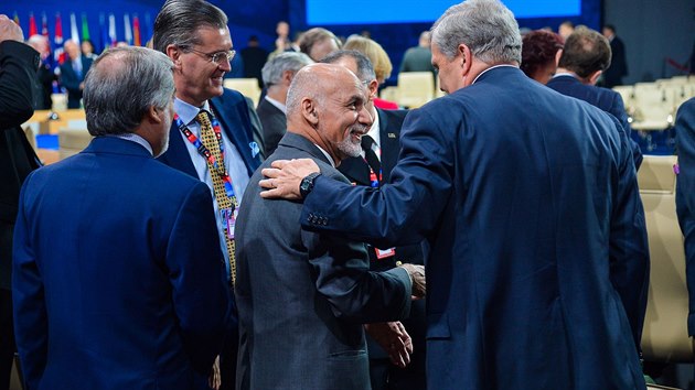 Afghánský prezident Araf Ghání na summitu NATO ve Varav