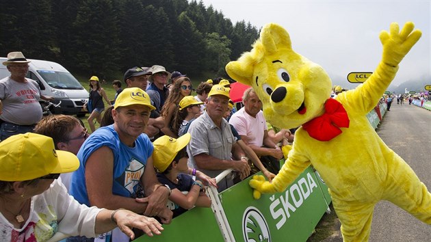 Maskot bav divky ekajc bhem sedm etapy Tour de France.