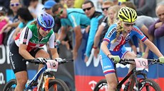 Jana Czeczinkarová (vpravo) v závodě žen do 23 let na mistrovství světa v Novém... Jana Czeczinkarová (vpravo) v závodě žen do 23 let na mistrovství světa v Novém...