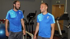 Reprezentanti Roman Hubník a Daniel Kolář se po návratu z mistrovství Evropy a... Reprezentanti Roman Hubník a Daniel Kolář se po návratu z mistrovství Evropy a...