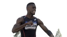 Jarrion Lawson pi americké olympijské kvalifikaci v Eugene.