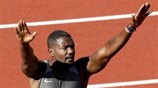Justin Gatlin po doběhu stovky na šampionátu USA. Justin Gatlin po doběhu stovky na šampionátu USA.