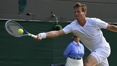 Tomá Berdych ve tvrtfinále Wimbledonu