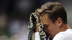 Tomá Berdych v semifinále Wimbledonu
