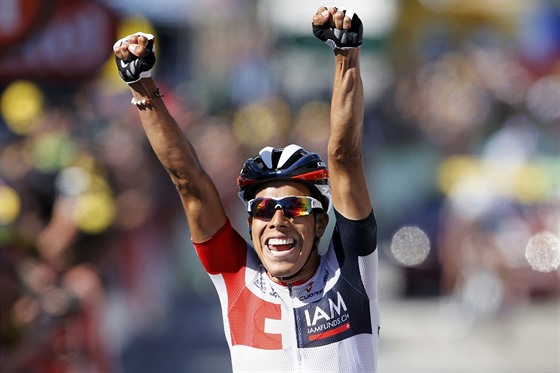 Kolumbijský cyklista Jarlinson Pantano z týmu IAM vyhrál 15. etapu Tour de...