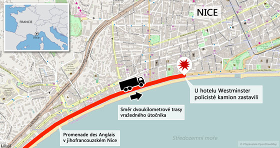 Teroristick tok v jihofrancouzskm Nice