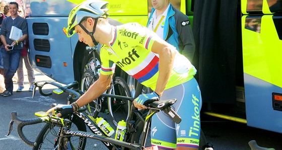 Roman Kreuziger na startu 14. etapy Tour de France