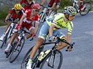Roman Kreuziger bhem osmé etapy Tour de France. Za ním Joaquim Rodríguez,...