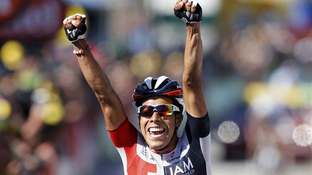 Kolumbijsk cyklista Jarlinson Pantano z tmu IAM vyhrl 15. etapu Tour de France