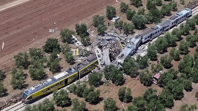 Sráka vlak v jiní Itálii (12. ervence 2016)