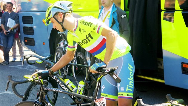 Roman Kreuziger na startu 14. etapy Tour de France