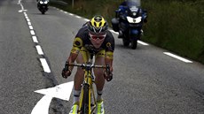 Thomas Voeckler bhem desáté etapy Tour de France.