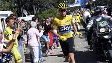 TRÉNUJE NA MARATON. Chris Froome bí bez kola do stoupání Mont Ventoux.