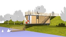 Vizualizace připravované přírodní sauny skandinávského typu na Slezské plovárně... Vizualizace připravované přírodní sauny skandinávského typu na Slezské plovárně...