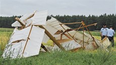Na letiti v Plasích na severním Plzesku havaroval 17. ervence pilot repliky...