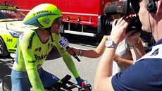 Roman Kreuziger po asovce na Tour de France u mikrofonu Eurosportu.