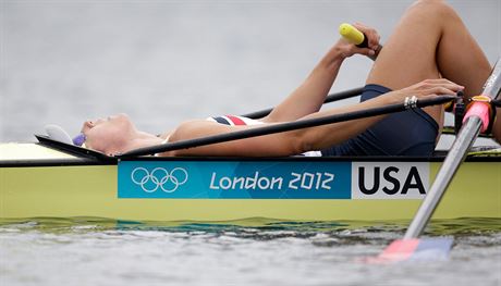 Megan Kalmoeová na olympijských hrách v Londýne.