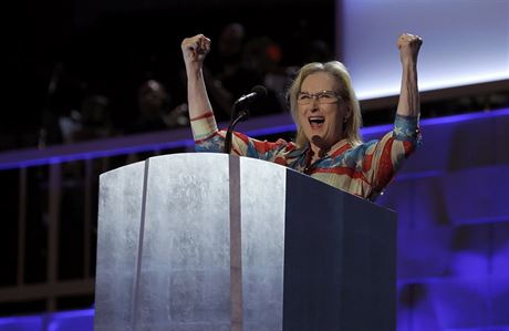 Na sjezdu demokrat promluvila i hereka Meryl Streepov (27. ervence 2016).