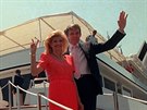 Donald Trump a jeho manelka Ivana (New York, 4. ervence 1988)