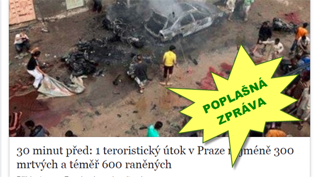 Falešná zpráva o údajném teroristickém útoku v Praze využívá rychlého šíření... Falešná zpráva o údajném teroristickém útoku v Praze využívá rychlého šíření...