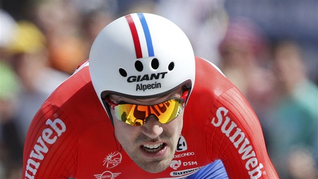 Tom Dumoulin pi druh asovce na Tour de France.