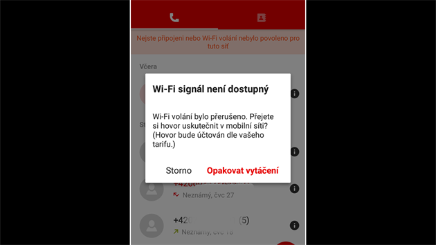 Aplikace Wi-Fi voln opertora Vodafone