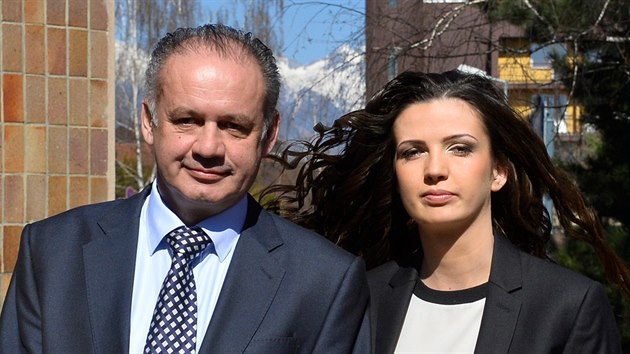 Andrej Kiska a jeho dcera Natlia (Poprad, 25. ledna 2013)