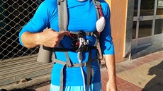 Přenosová sestava v praxi. Takto ji vidí ostatní poutníci. Přenosová sestava v praxi. Takto ji vidí ostatní poutníci.