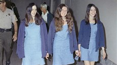 lenky Mansonovy sekty u soudu v roce 1970: Susan Atkinsová, Patricia...