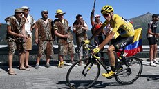 Chris Froome bhem sedmnácté etapy Tour de France.